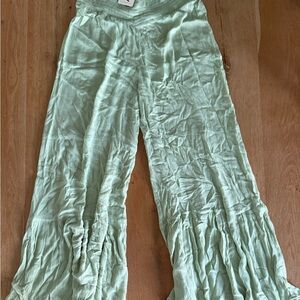 Elan Mint Green Wide Leg Pants